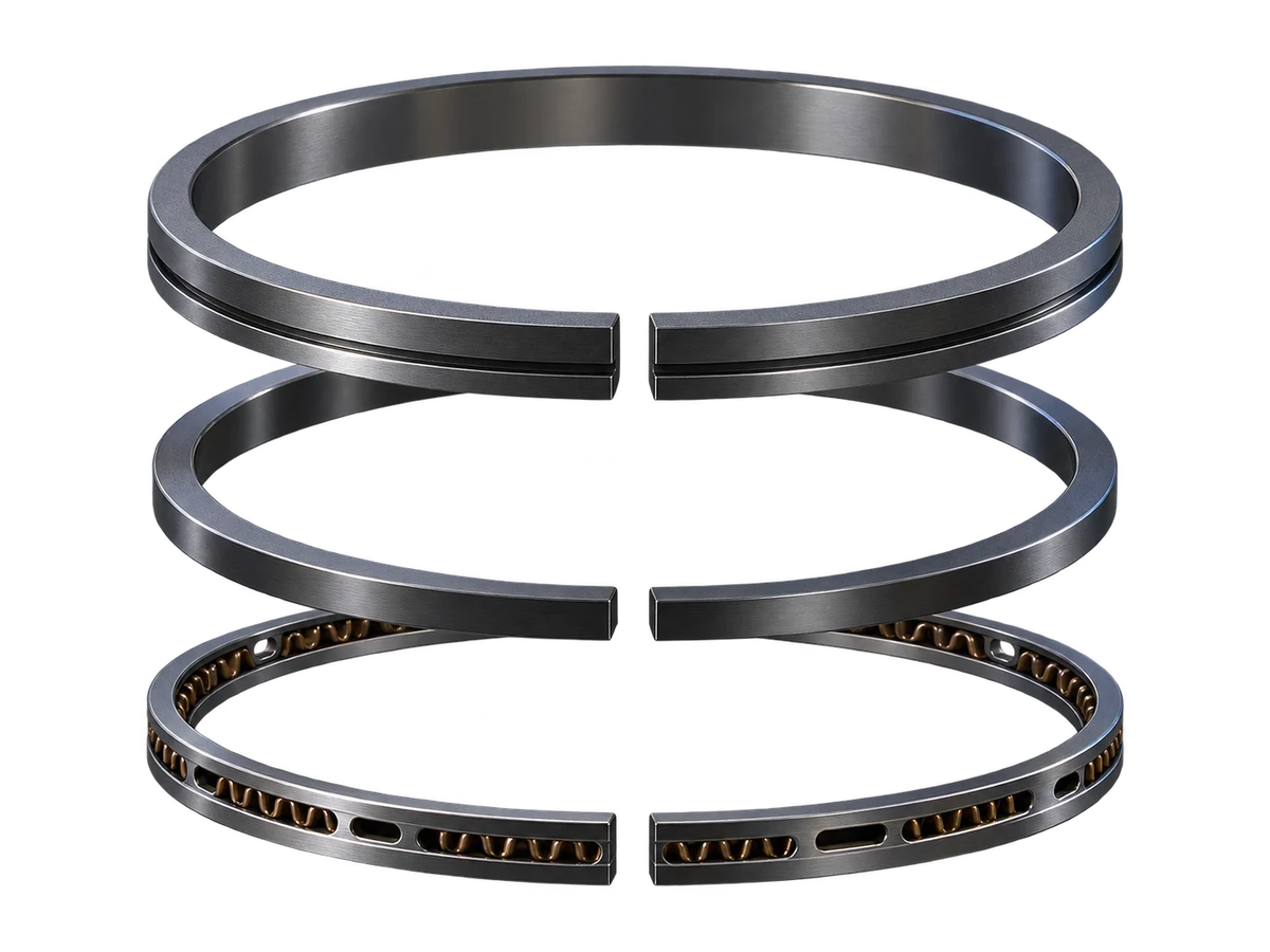 Piston Rings — AI-generated category illustration. Features and supply scope vary by reference.