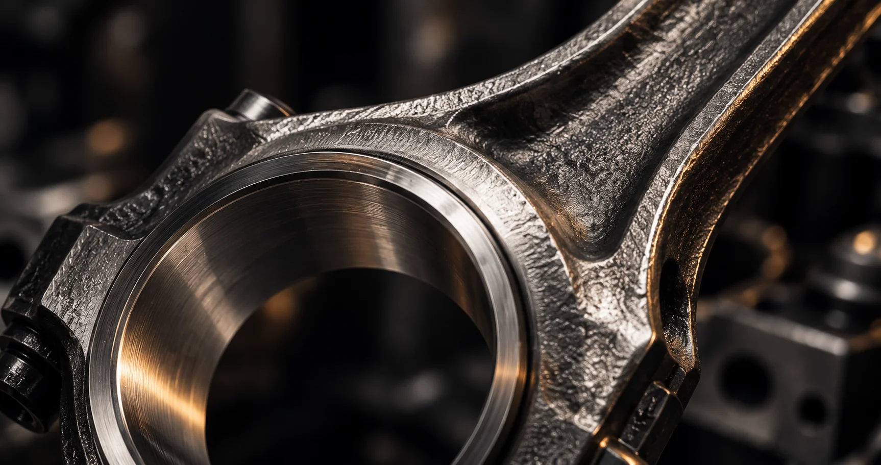 Machined connecting rod detail — illustrative image